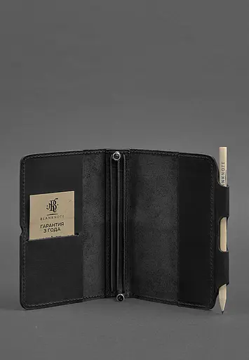 Кожаный блокнот (Софт-бук) 3.0 черный Crazy Horse - фото 4