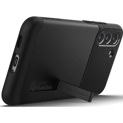 Оригінальний чохол із підставкою Spigen Slim Armor для Samsung Galaxy S22 Black ACS04013 SM-S906 - фото 5