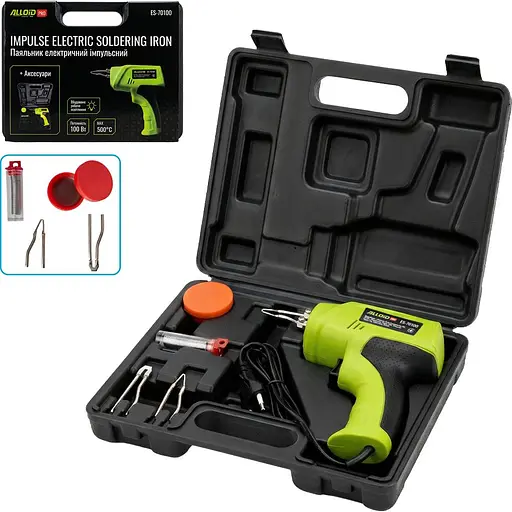 Паяльник электрический Alloid Building Tools импульсный с аксессуарами 100 Вт (ES-70100) - фото 3