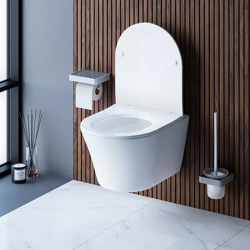 Унитаз подвесной FlashClean Am.Pm Tender с сиденьем микролифт белый C45A1700SC, Белый - фото 5