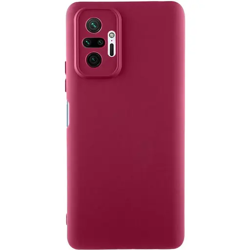 Чехол TPU Getman Liquid Silk Full Camera для Xiaomi Redmi Note 10 Pro / 10 Pro Max Бордовый / Marsala