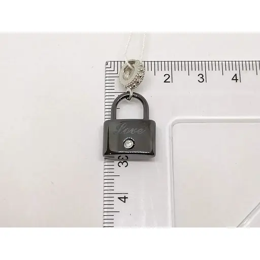 Срібна підвіска Aurora з керамікою і фіанітами. С4111Ч - фото 4