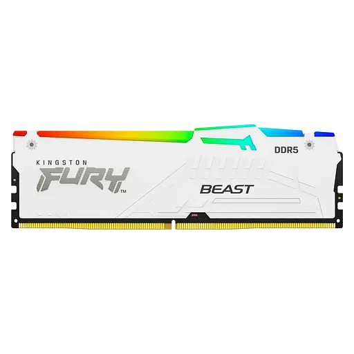 Память для ПК Kingston DDR5 32 ГБ 6000 FURY Beast Белый RGB EXPO - фото 1