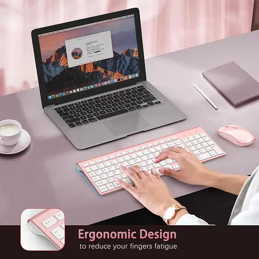 Бездротова клавіатура та миша, 2.4G повнорозмірна та портативна бездротова клавіатура з цифровою клавіатурою або комп'ютером - фото 5