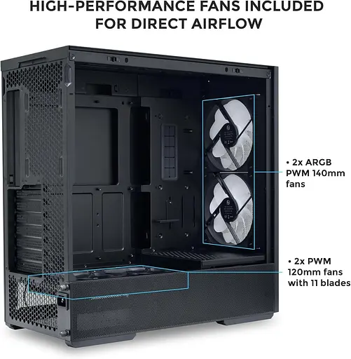 Корпус Lian Li LANCOOL 207 Black (G99.LAN207RX.00) Без БП - фото 12