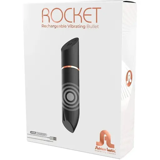 Виброкуля-помада Adrien Lastic Rocket Black дискретная для точечной стимуляции клетора - фото 5