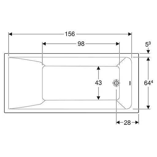 Ванна акриловая Gebert Selnova Square 170x75 554.385.01.1 + ножки Белый - фото 4