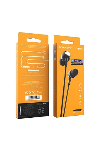 Наушники вакуумные Borofone BM36 чёрные - фото 3