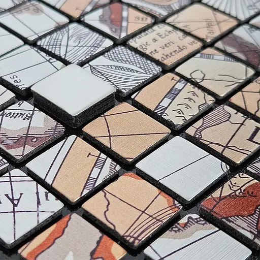 Самоклеюча алюмінієва плитка 300x300x3 мм Сірий квадратик SW-00001926 - фото 5