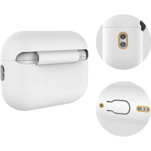 Чехол AhaStyle Colorful Silicone Case для AirPods Pro 2 White (CP-187-2-C-WE) [133848] - фото 3