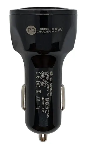 Автомобильное зарядное устройство XON UniLink Type-C 20W (PD20) + QC3.0 + 5V/3.1A Black (CU2A1C20WB 3449) - фото 6