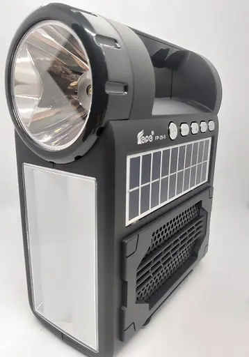 Акумуляторний радіоприймач Fepe FP-25-S USB TF Bluetooth із сонячною панеллю та ліхтариком - фото 7