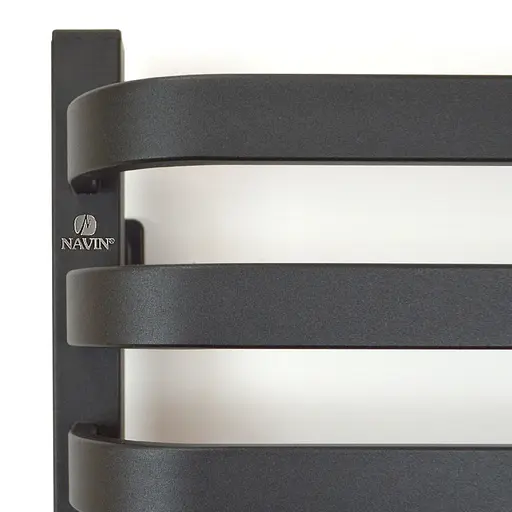 Электрический полотенцесушитель Navin Stugna 480x1200 Sensor правая черный муар 12-028153-3680, Черный матовый, Правое, Электронный - фото 4