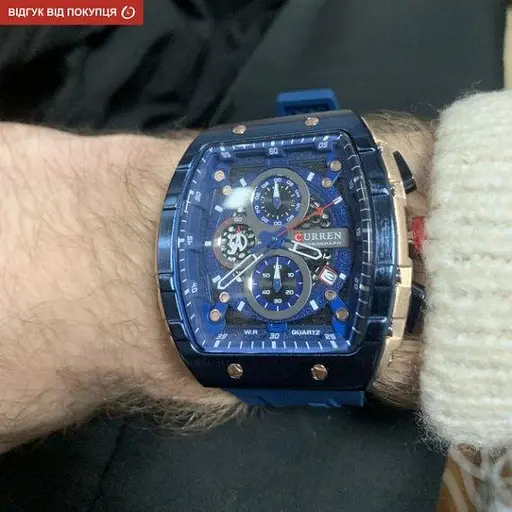 Мужские наручные часы Curren Jungle (Синие) - фото 7