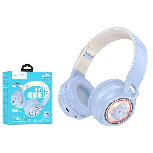 Bluetooth-гарнітура Stereo Hoco W50 блакитний - фото 2