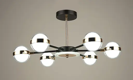 Люстра светодиодная в гостиную Sirius B N4543/6 BK+FGD