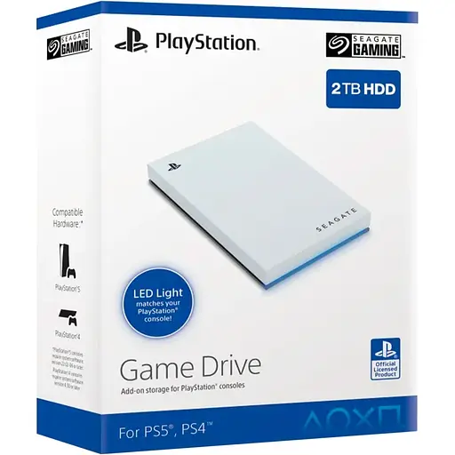 Зовнішній жорсткий диск Seagate 2.5" USB 2.0TB Game Drive for PS5 PS4 White (STLV2000201) - фото 5