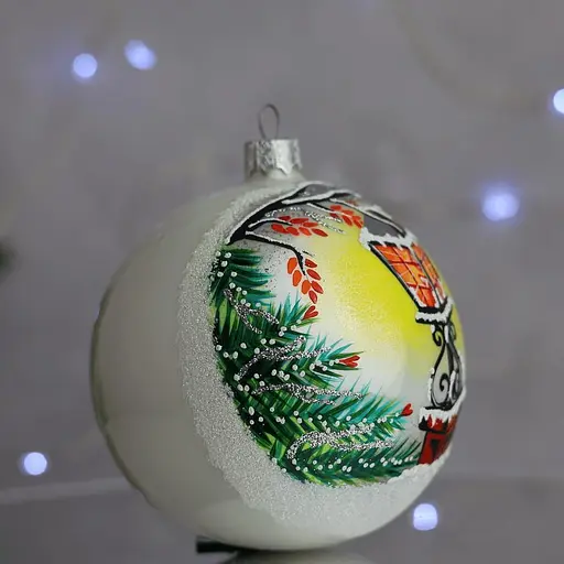 Ялинкова прикраса Санта Шоп Новорічний ліхтар скло (4820001112795) - фото 2