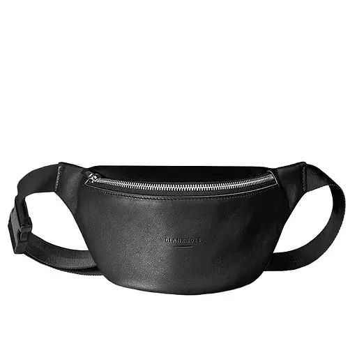 Шкіряна поясна сумка-бананка Kanny чорна - фото 7