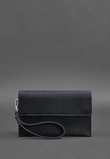 Кожаный мужской клатч-барсетка 3.0 синий Crazy Horse - фото 3