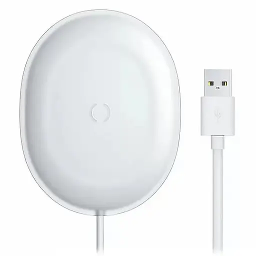 Бездротовий зарядний пристрій Baseus Jelly wireless charger 15 W WXGD-02 білий - фото 1
