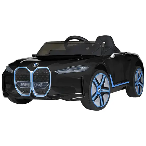 Електромобіль дитячий JE1009EBLR-2 4WD 4×4 з пультом керування 4 мотори EVA-колеса екошкіра фари музика чорний