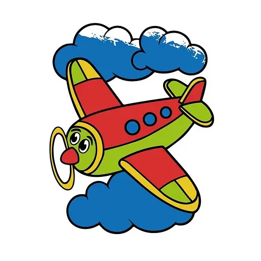 Детская раскраска пальчиковыми красками "Самолетик" Art Craft 15629-AC 25х25 см - фото 1