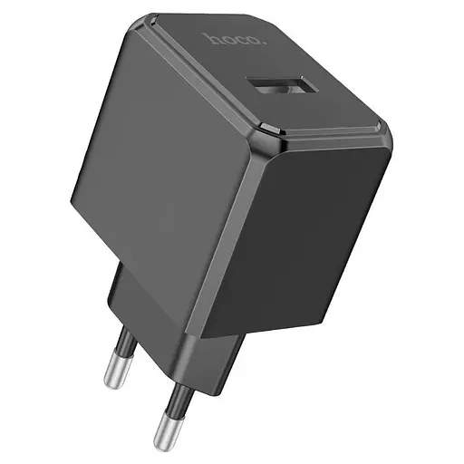 Мережевий зарядний пристрій з кабелем Hoco CS11A Ocean single port charger set(Micro) 10. 5W чорний - фото 3