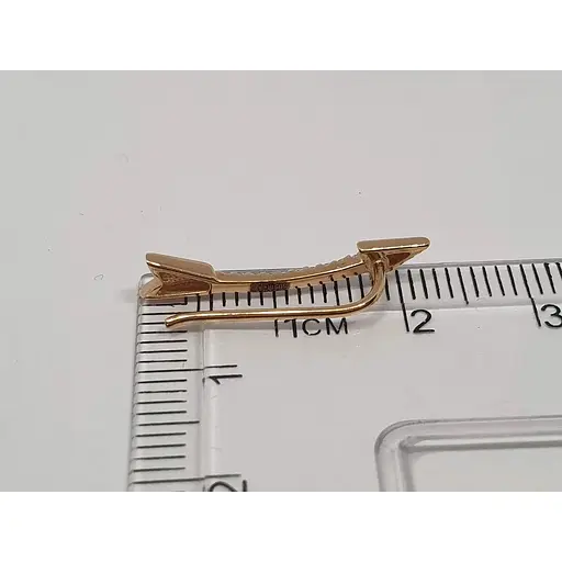 Золоті сережки-каффи Харківська ювелірна фабрика з фіанітами. 700086-СРР - фото 3