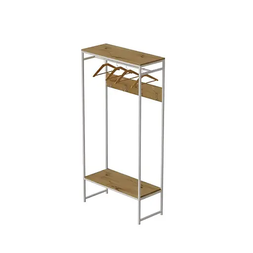 Вешалка напольная Ferrum-decor Трелис 14 180x90x38 белый ДСП Дуб Артизан 16мм (FRD-104351)