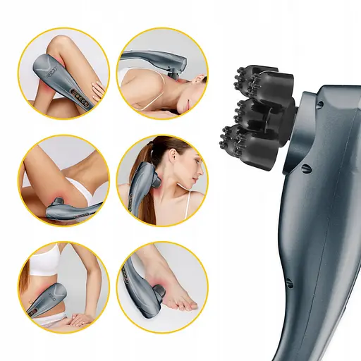 Ручний вібраційний масажер для тіла 4FIZJO Long Stick 7 в 1 4FJ0555 Grey (P-5907739319135) - фото 6