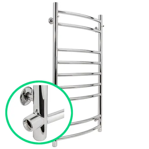 Полотенцесушитель Laris Классик П9 500x900 боковое подключение 71207286, Хром - фото 1