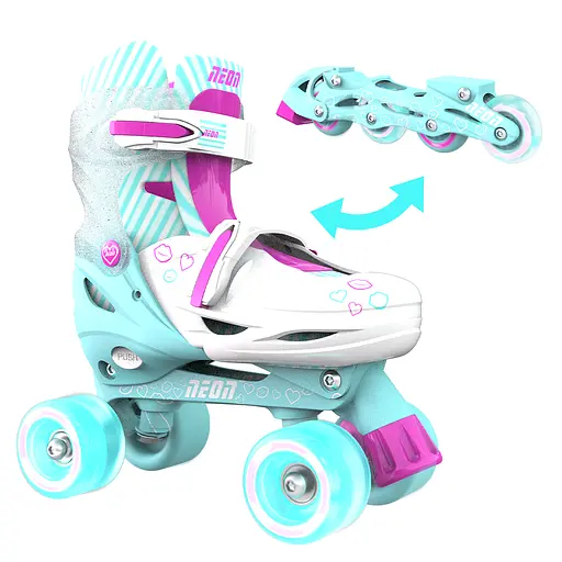 Ролики Neon Combo Skates Размер 30-33 Бирюзовый - фото 1