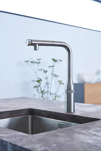 Змішувач для кухні з висувним виливом Grohe Essence Smartcontrol 31615DC0, Нержавіюча сталь - фото 7