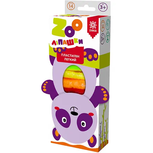 Пластилін Zirka ZOOліпашки Панда 14 шт. (465311)