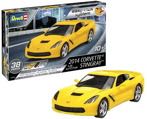 Конструктор Revell автомобіль 2014 Corvette Stingray 1:25 жовтий 07449