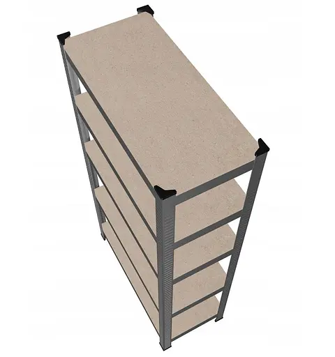 Стелаж металевий 180x90x30 5 полиць (сірий) - фото 8