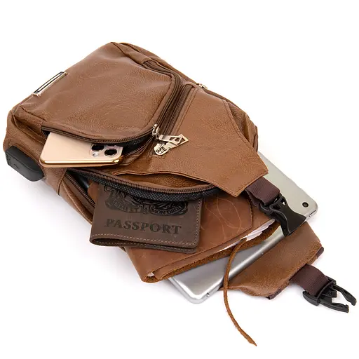 Чоловіча сумка для бананового пояса Vintage 15,2х33х12 см sum0014901 - фото 6