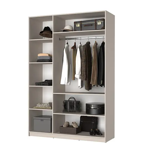 Шафа 3-дверна з антресоллю MebelStar Оскар ДСП BL-B, комплект полиць 150x52x260 см Дуб тахо (MBS-4958) - фото 2