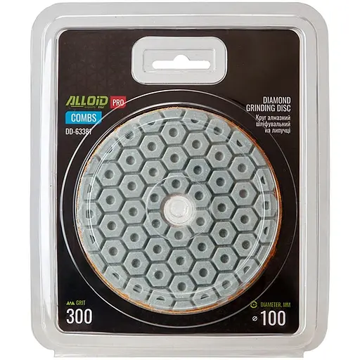 Круг алмазний Alloid Building Tools Combs шліфувальний на липучці 100 мм зерно 300 (DD-63381) - фото 4