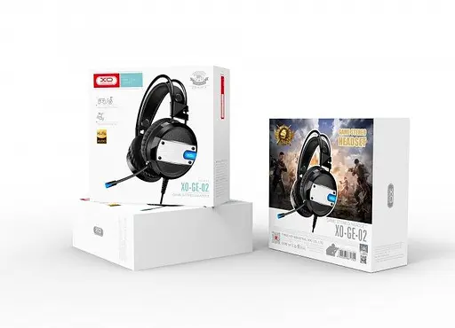 Ігрові навушники з мікрофоном XO GE-02 big game earphone Black - фото 3