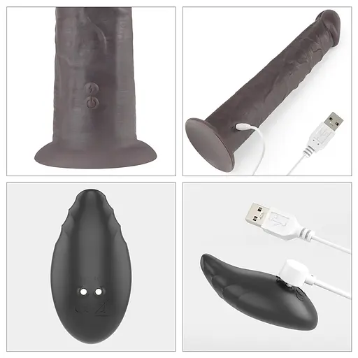 Вібратор Lovetoy Dual-Layered Silicone Nature Cock 10'' 25.3 см (чорний) - фото 13