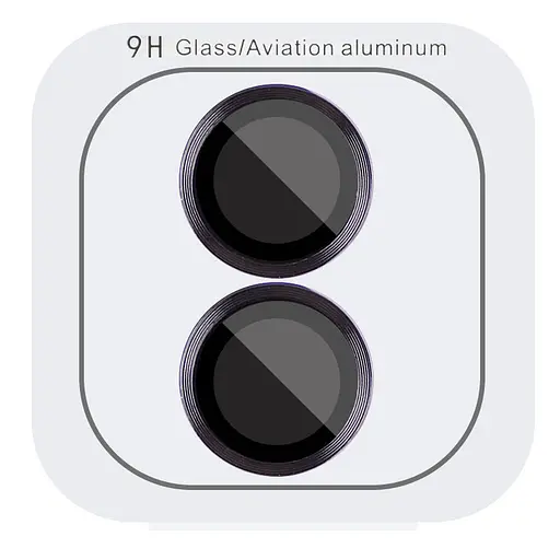 Защитное стекло Epik Metal Classic на камеру в упак. для Apple iPhone 16, 6.1/16 Plus 6.7 Черный/Black