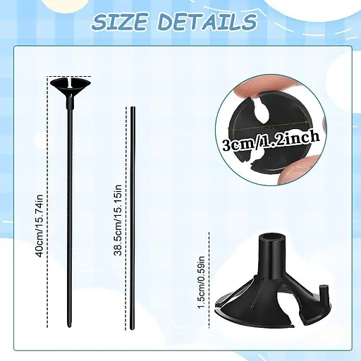 Палочки для воздушных шаров с основанием Holoras 100 шт - фото 2