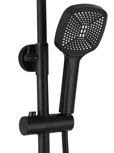 Душова система Rea Storm black з виливом REA-P9533, Чорний матовий - фото 4