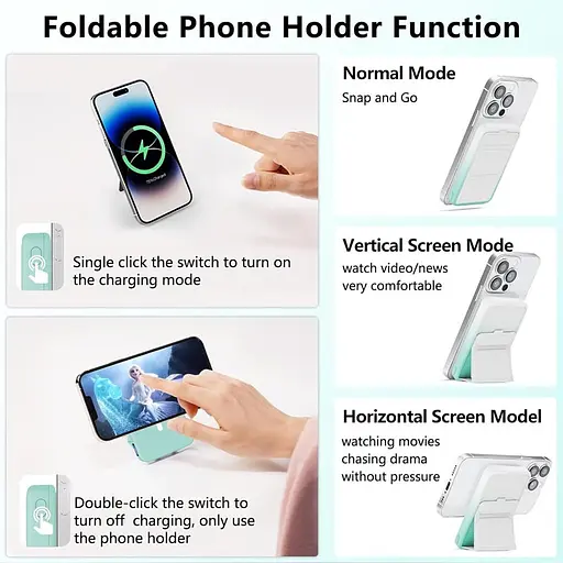 Портативное ЗУ Power Bank JJT-A27-1 Gradient PD20W+QC 22.5W с БЗУ 10000 mAh - фото 4