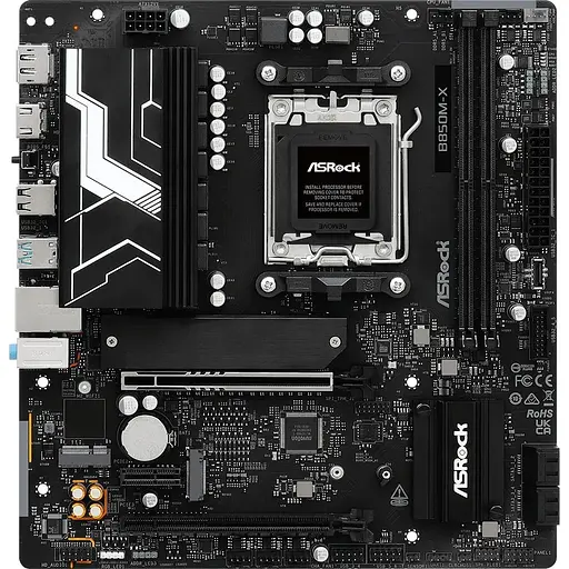 Материнская плата ASRock B850M-X R2.0 (AM5/B850, 2xDDR5, PCIex16, HDMI/DP, 4xSATA, 2xM.2, 2.5GLan, mATX) - фото 6