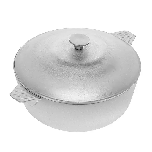 Каструля алюмінієва із кришкою 4 л, Полімет Сірий 84060 - фото 8