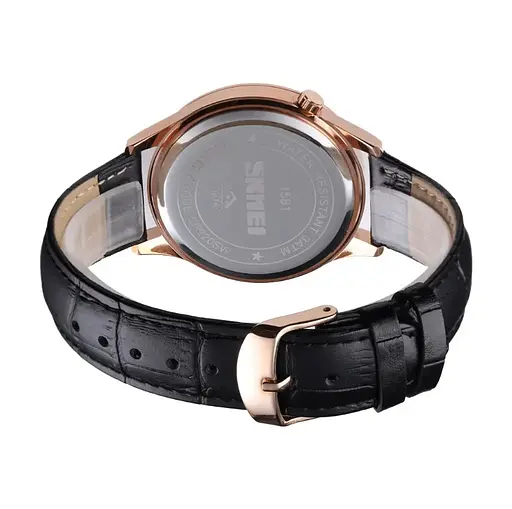 Мужские кварцевые часы Skmei 1581 Prestige черные с золотым - фото 5