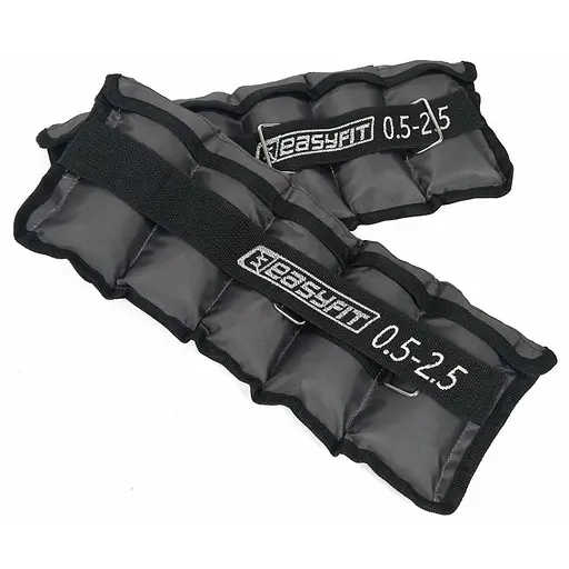 Утяжелители EasyFit 0,5-2,5 кг для ног и рук с металлом (EF-AWTМ-525) - фото 1